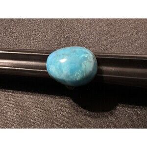 Vintage Sterling Turquoise Dome Ring Signed RPC Size 9